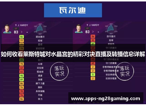 如何收看莱斯特城对水晶宫的精彩对决直播及转播信息详解