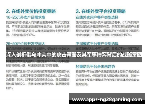 深入剖析俄乌冲突中的攻击策略及其军事博弈背后的战略意图